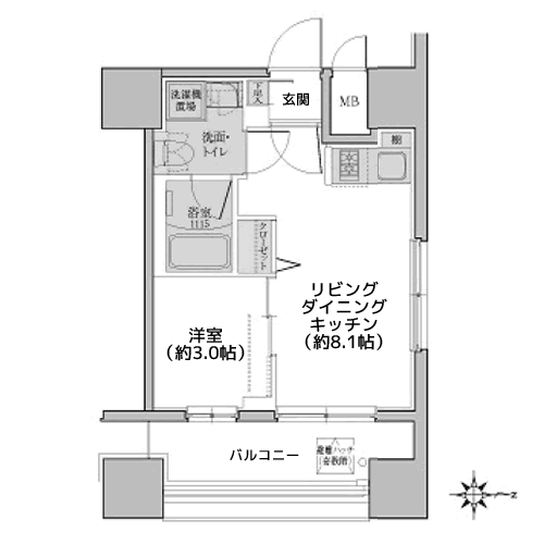 クレヴィアリグゼ日暮里 - 間取り図