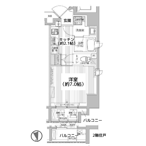サイプレス御成門 - 間取り図