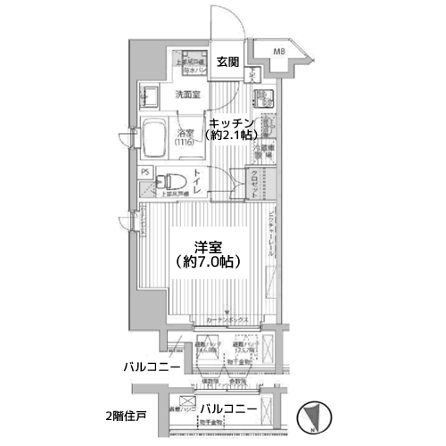 サイプレス御成門 - 間取り図