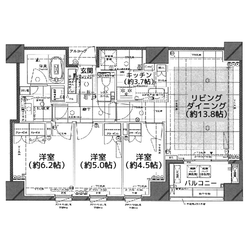 ディアナコート用賀 - 間取り図