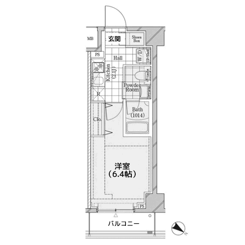 ディームス品川戸越 - 間取り図