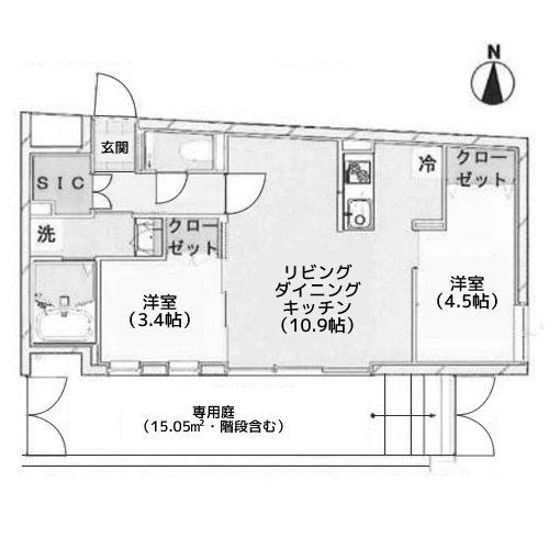 Dorf上目黒 - 間取り図
