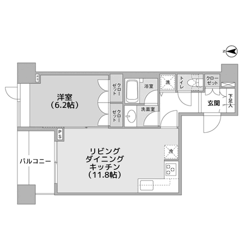 エルフレア駒沢 - 間取り図