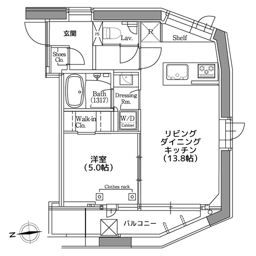 エルスタンザ文京湯島 - 間取り図