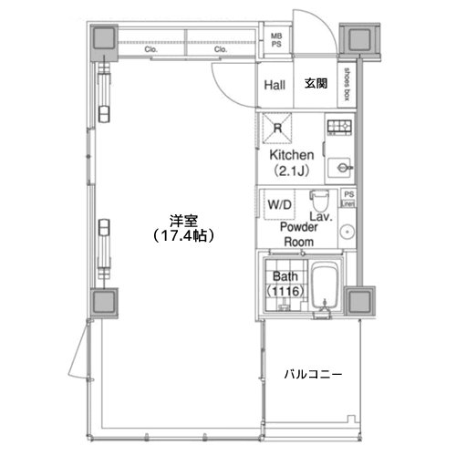 エルスタンザ代官山 - 間取り図