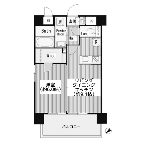 アンシャンテ門前仲町 - 間取り図