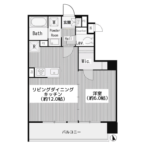 アンシャンテ門前仲町 - 間取り図