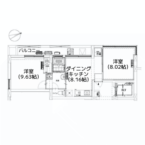 榎アパートメント - 間取り図