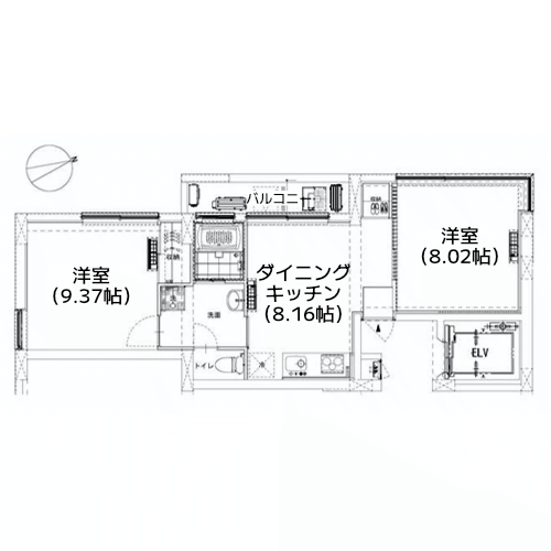 榎アパートメント - 間取り図