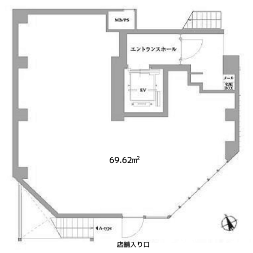 エスセナーリオ虎ノ門 - 貸店舗・間取り図