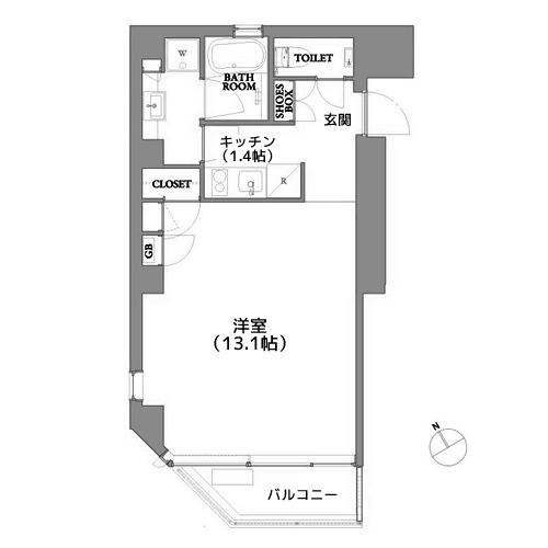 エスセナーリオ虎ノ門 - 間取り図