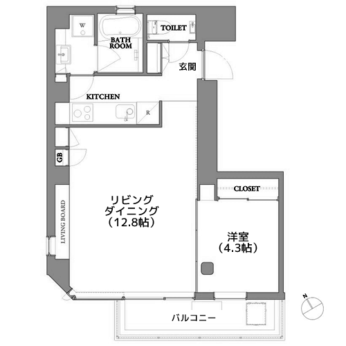 エスセナーリオ虎ノ門 - 間取り図