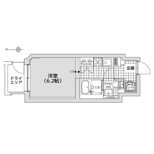EXAM旗の台East - 間取り図