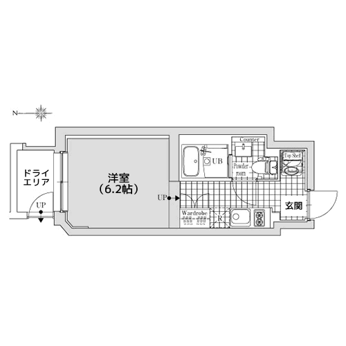 EXAM旗の台West - 間取り図