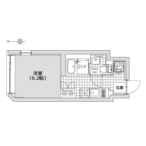 EXAM旗の台West - 間取り図