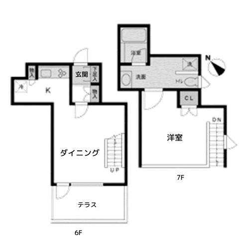 FLEG赤坂 - 間取り図