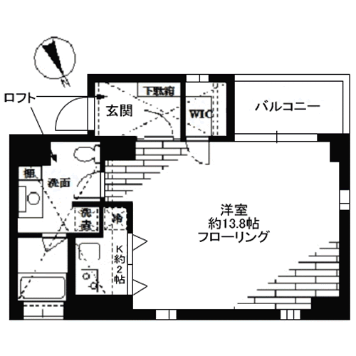 フレッグ目黒平町 - 間取り図