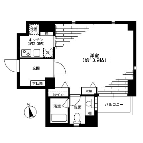 FLEG目黒平町 - 間取り図