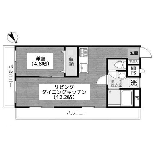 不動前アパートメント - 間取り図