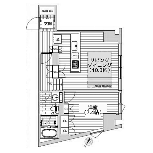 富士見イースト - 間取り図