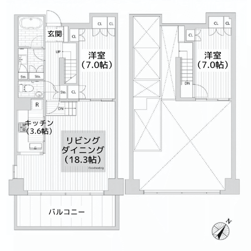 富士見イースト - 間取り図