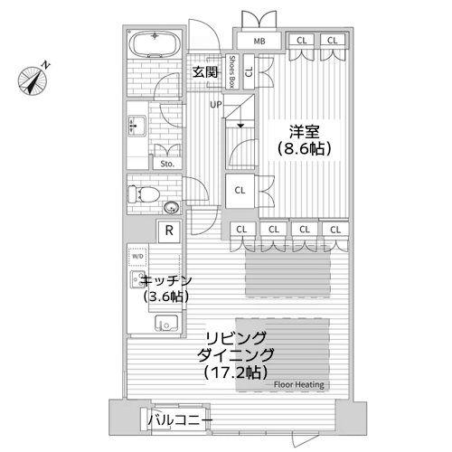 富士見イースト - 間取り図