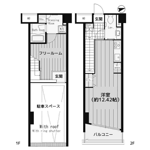 二葉アパートメント - Dタイプ・間取り図