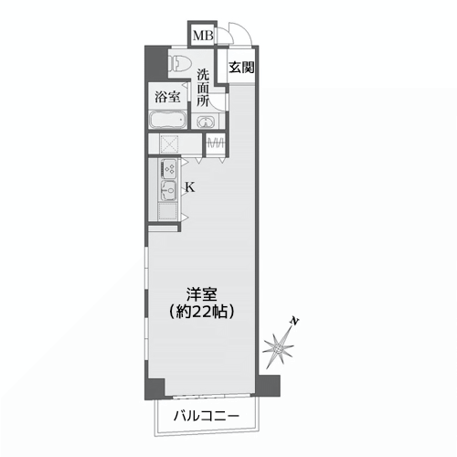 グレンパーク神楽坂 - 間取り図