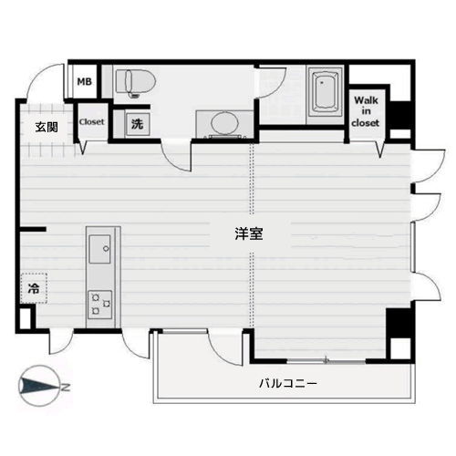グレンパーク神楽坂 - 間取り図
