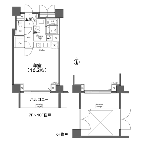 グラディート汐留ロッソ - 間取り図