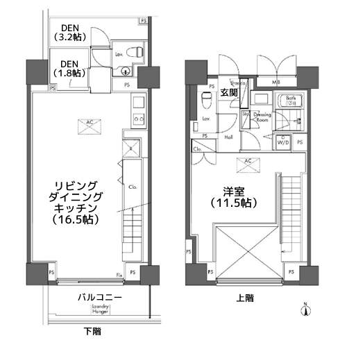 グラディート汐留ロッソ - 間取り図