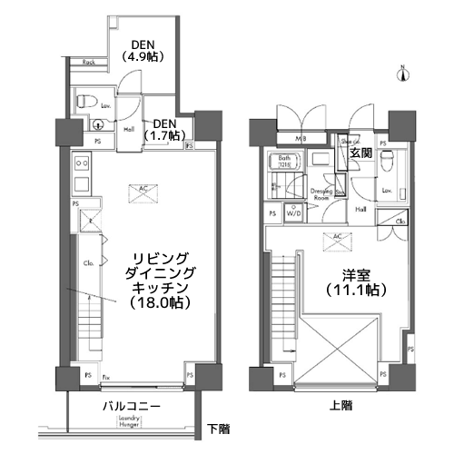 グラディート汐留ロッソ - 間取り図