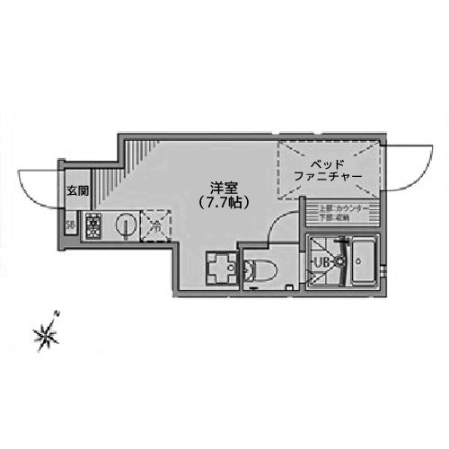 グランエッグス目黒E - 間取り図