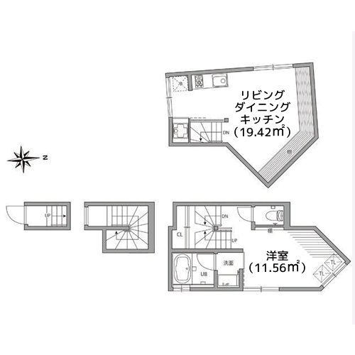 グランエッグス大崎E - 間取り図