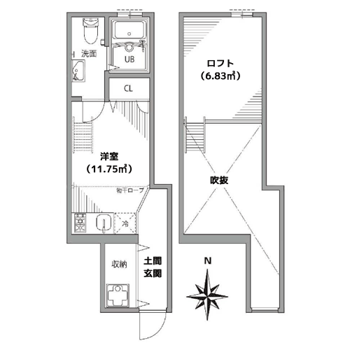 グランエッグス大崎W - 間取り図