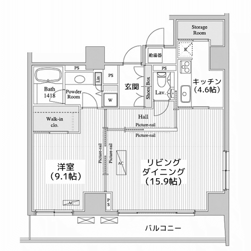 グランドゥール代々木大山 - 間取り図