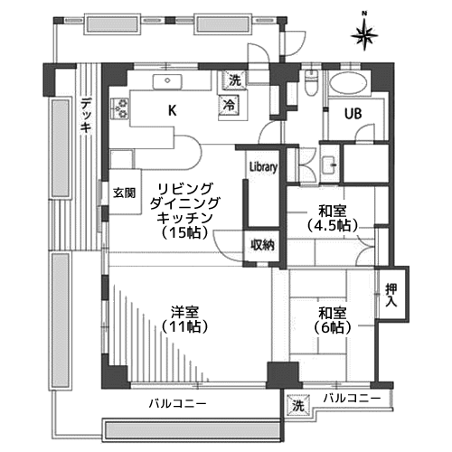 グランヒルズ西新宿 - 間取り図