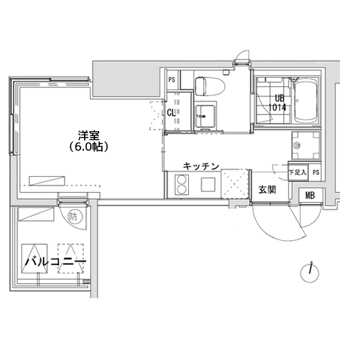 グランディオール広尾テラス - Aタイプ・間取り図