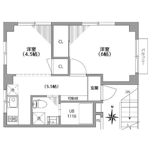 グランバリュー麻布十番 - 間取り図
