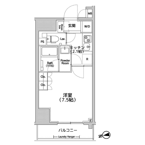 Haluwa芝公園 - 間取り図