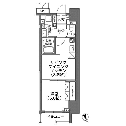 HAMACHO APARTMENTS - 間取り図