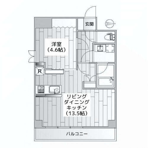 旗ヶ岡アパートメント - 間取り図