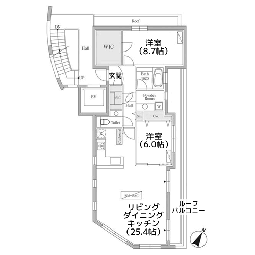 ヒルポイント元麻布 - 間取り図