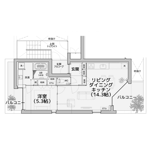 Hill Terrace J3 - 間取り図