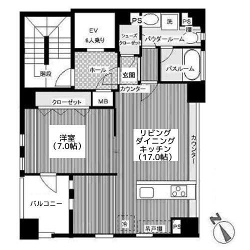 ハインズ湊 - 間取り図