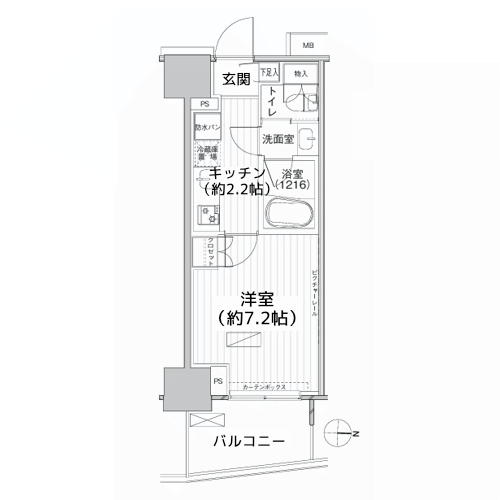 ヒューリックレジデンス新御茶ノ水 - 間取り図
