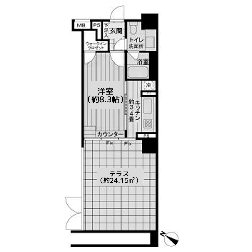 イクサージュ目黒 - 間取り図