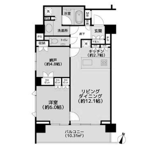 イクサージュ目黒 - 間取り図