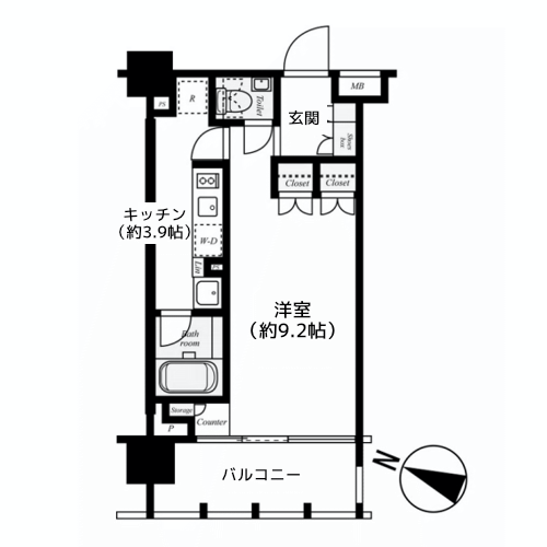 イクサージュ目黒 - 間取り図