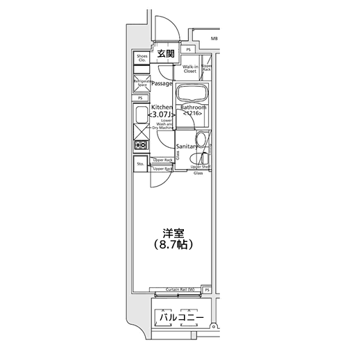 イプセ新宿若松町 - 間取り図